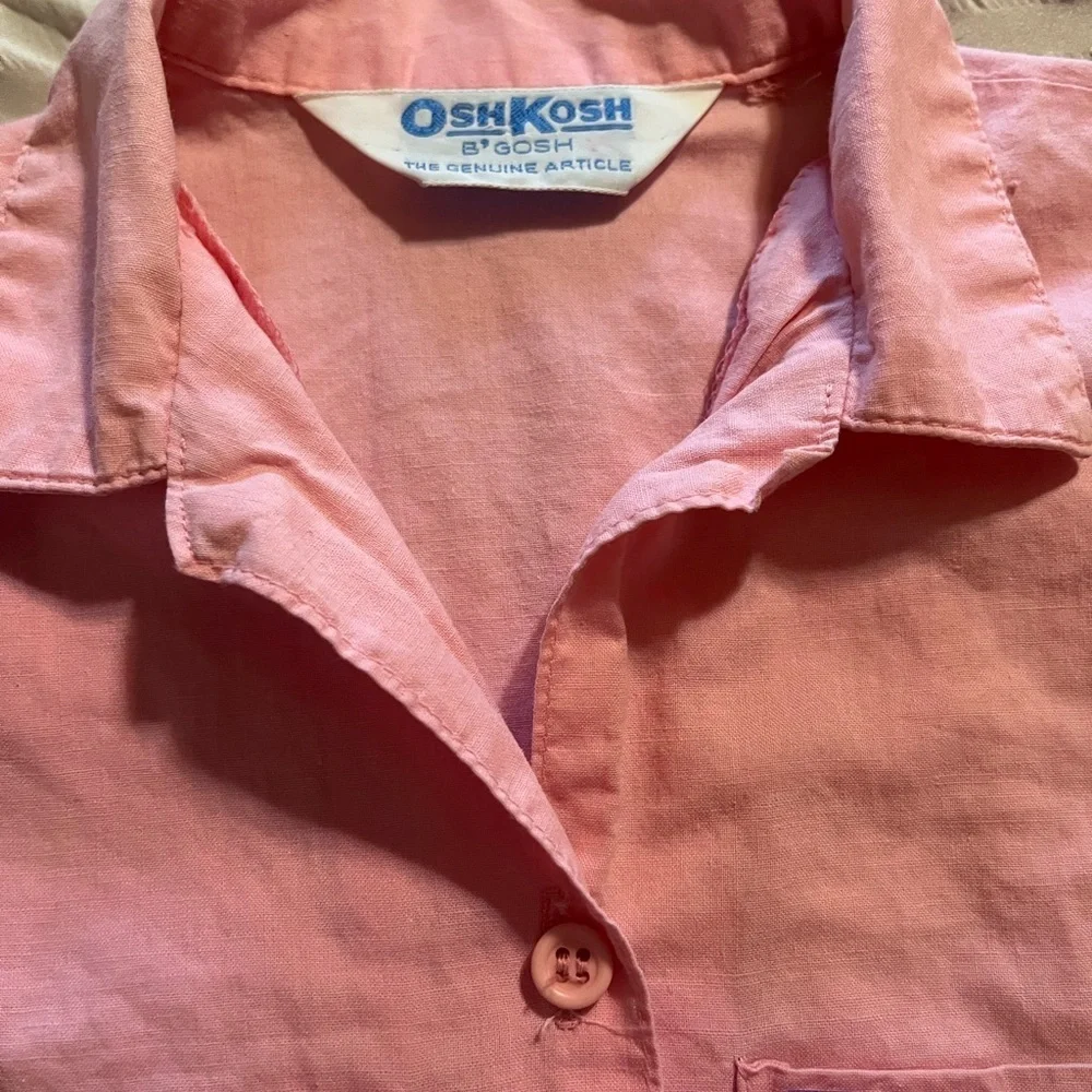 Vintage OshKosh B'gosh Light Pink Button Down Shirt